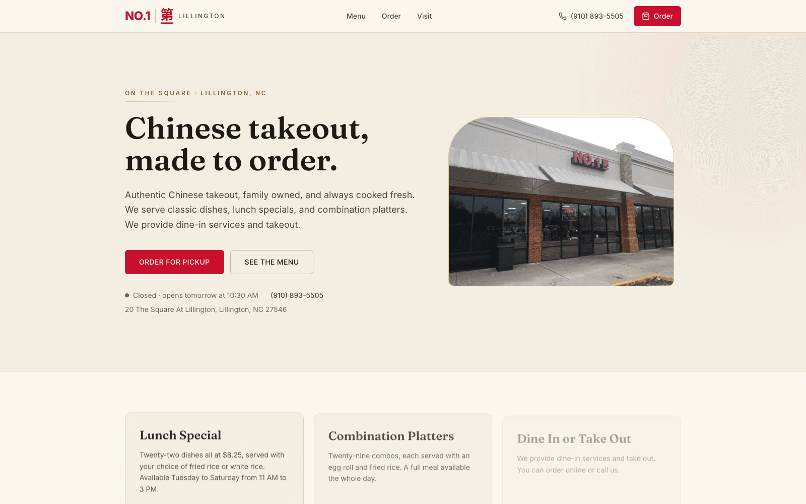 NO.1 Restaurant website on a laptop